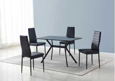 Image for D2228K - 5 In 1 5 Piece Dining Set Black 5 In 1