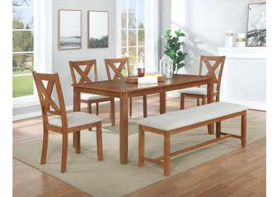 Image for D3339 - 6 In 1 6 Piece Oak Dining Set 6 In 1