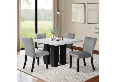 Image for D9596 White Faux Marble Dining Table