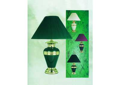Image for Ok5100 Hunter Green Metal Table Lamp