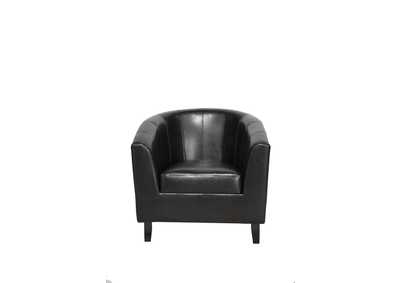 Image for U112K Black Faux Leather Tub Chair