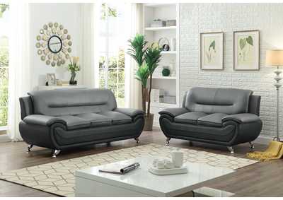 Image for U2708 Grey On Black Sofa And Loveseat