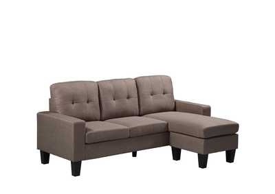 Image for U350 Chocolate Linen Reversible Sectional Set