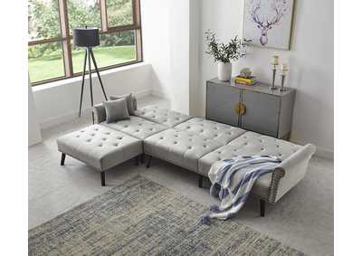 Image for U7401 Grey Faux Leather Sofa