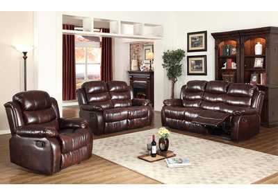 Image for U9500 Brown Faux Leather Recliner