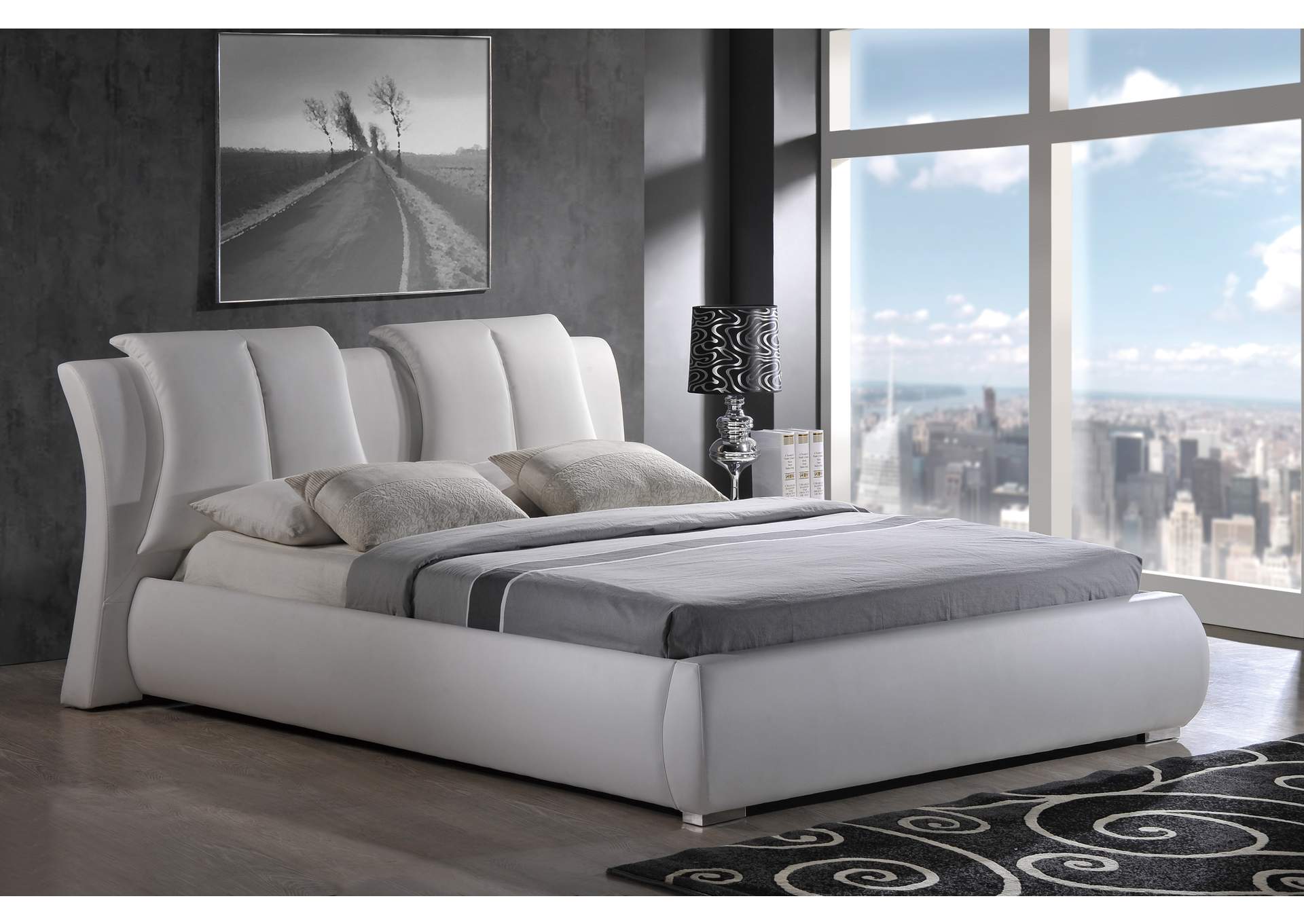 White King Bed,Global Furniture USA