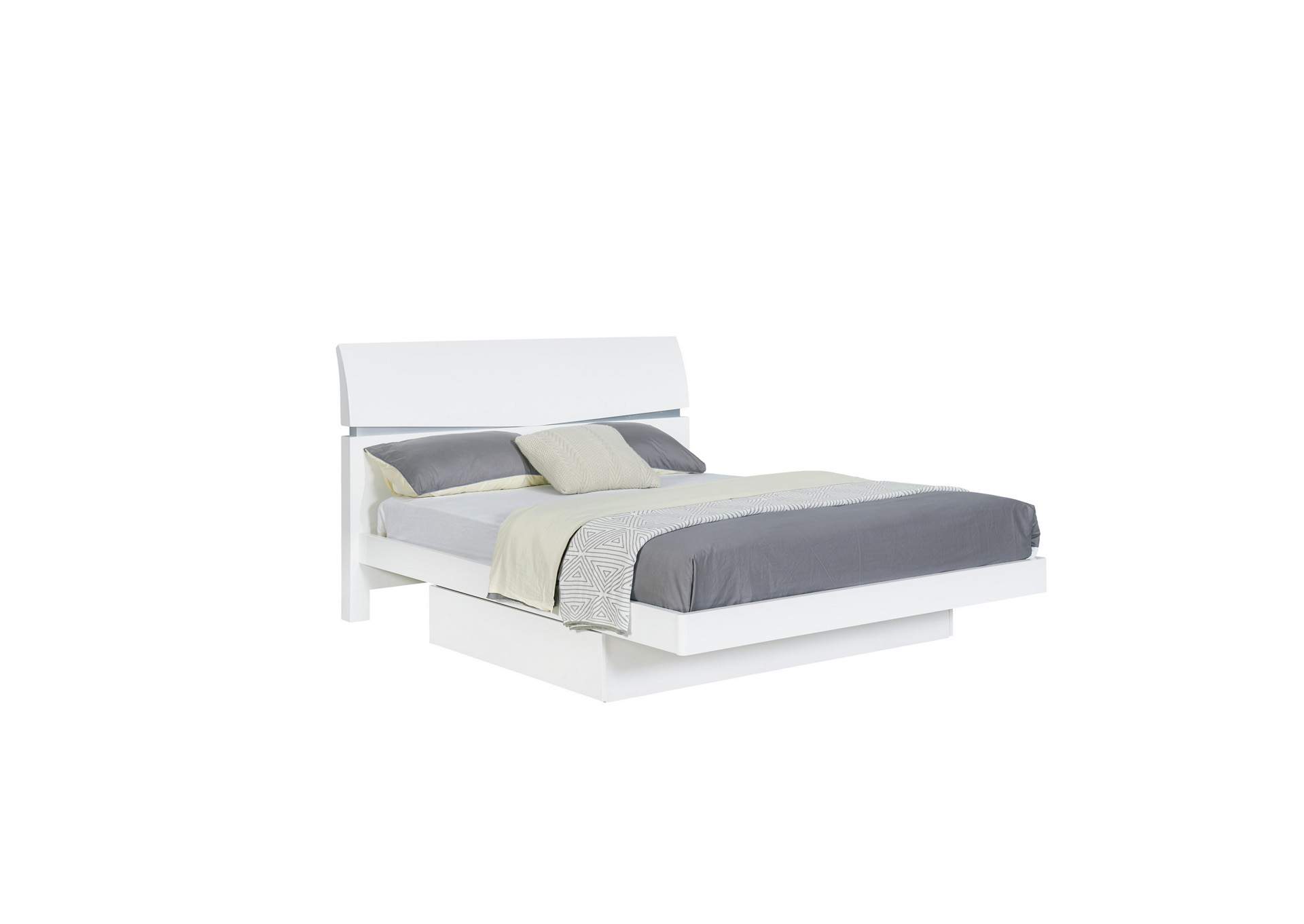 White Aurora Full Bed,Global Furniture USA