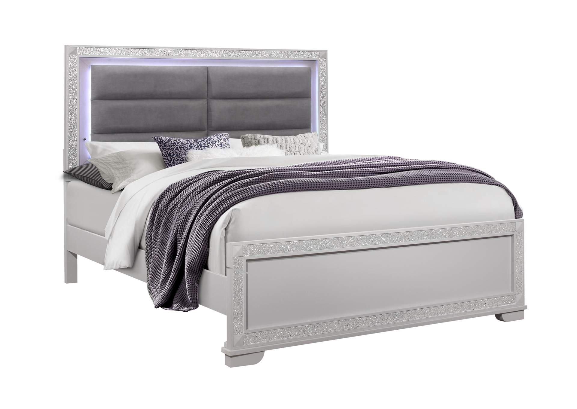 Silver Chalice Queen Bed,Global Furniture USA