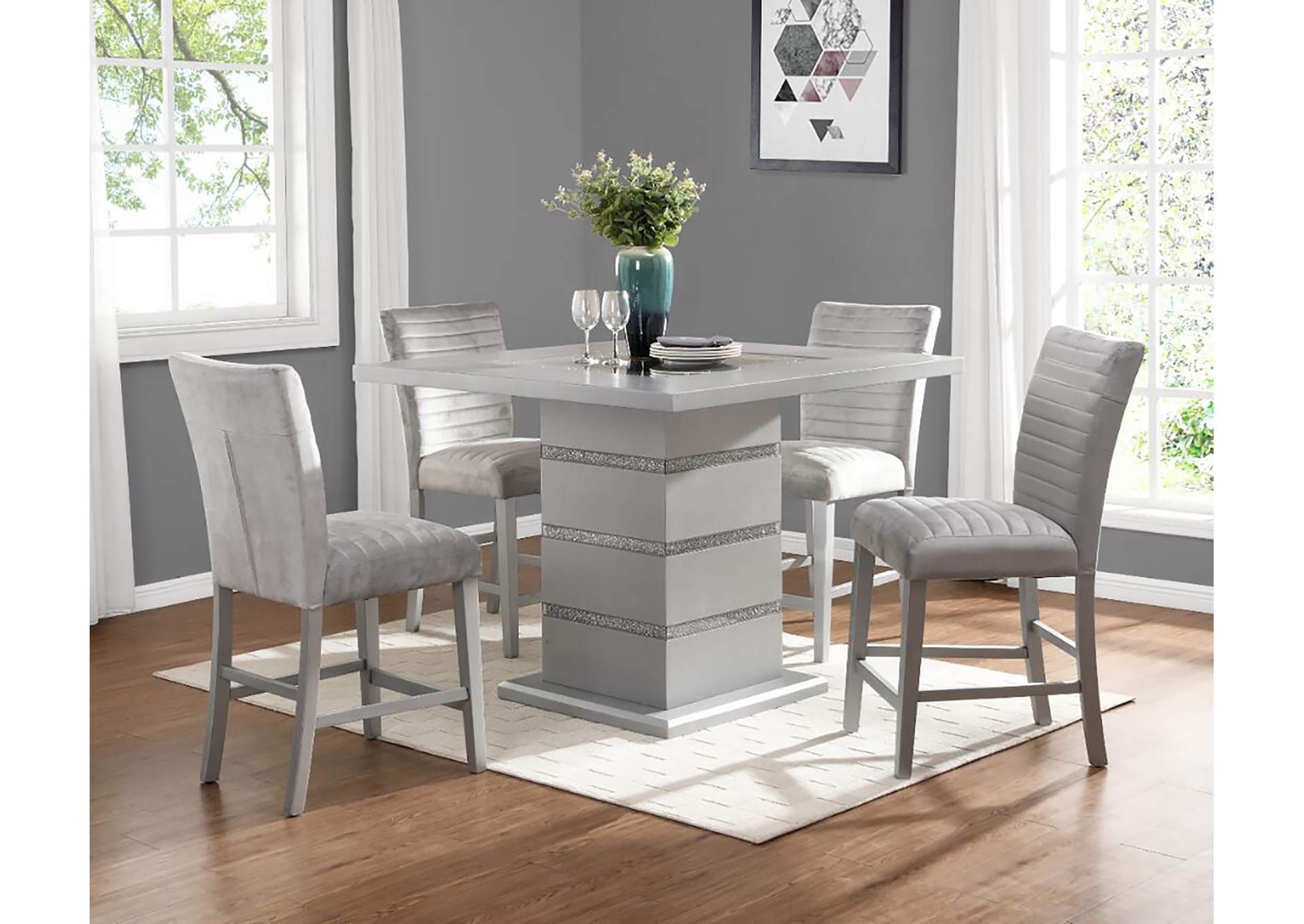 Silver Bar Height Table,Global Furniture USA
