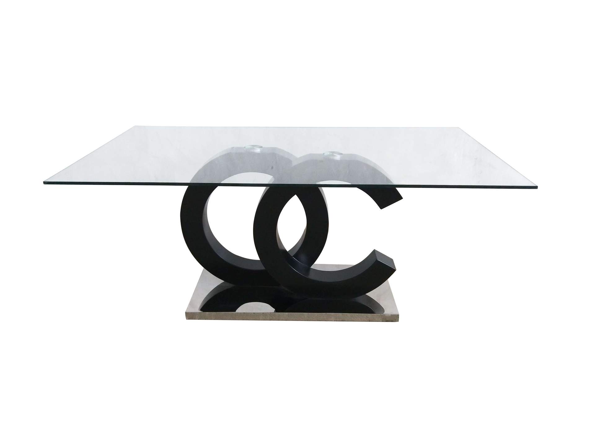 Matte Black Stainless Steel Dining Table,Global Furniture USA