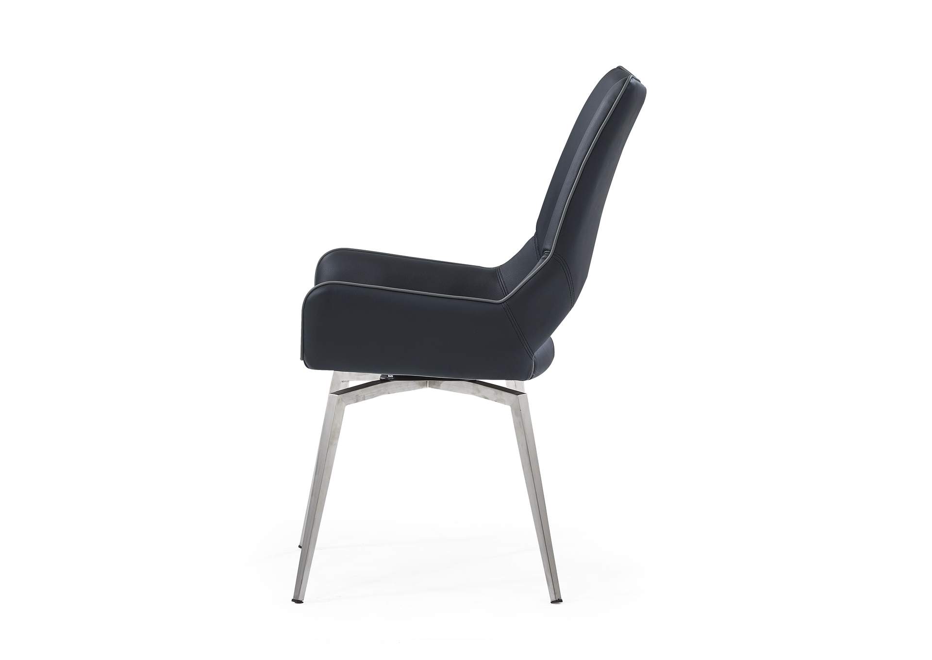 Black Set Of 2 Swivel Dining Chairs,Global Furniture USA