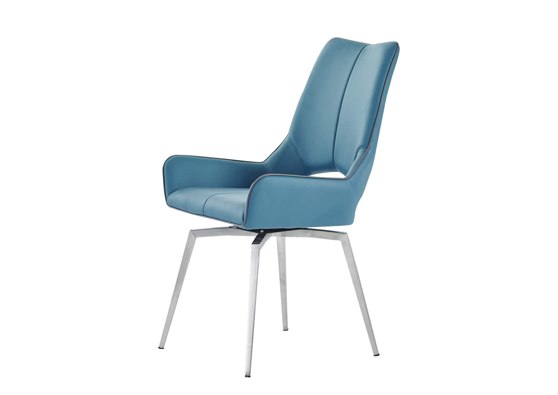Turquoise Set Of 2 Swivel Dining Chairs,Global Furniture USA