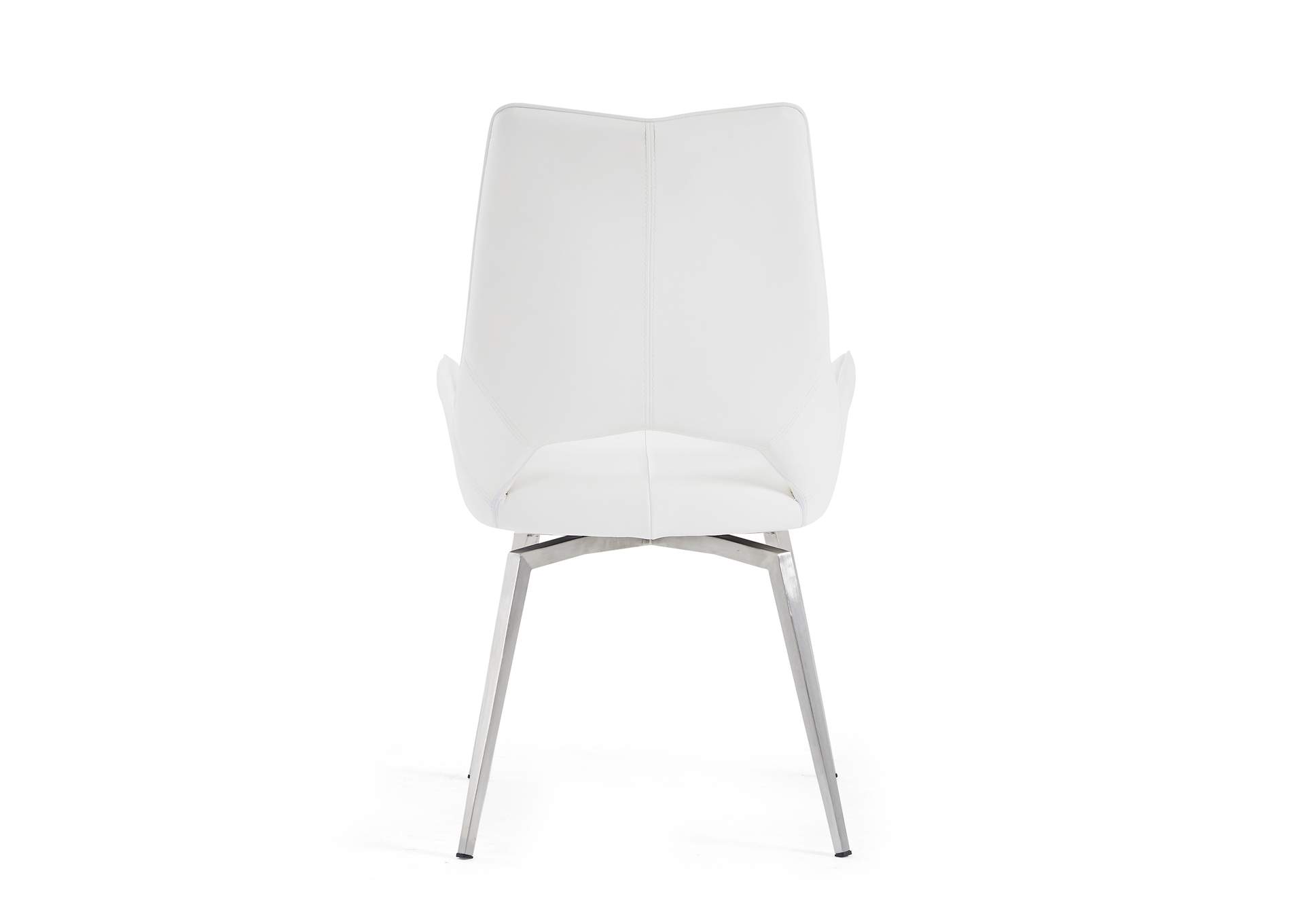 White Set Of 2 Swivel Dining Chairs,Global Furniture USA