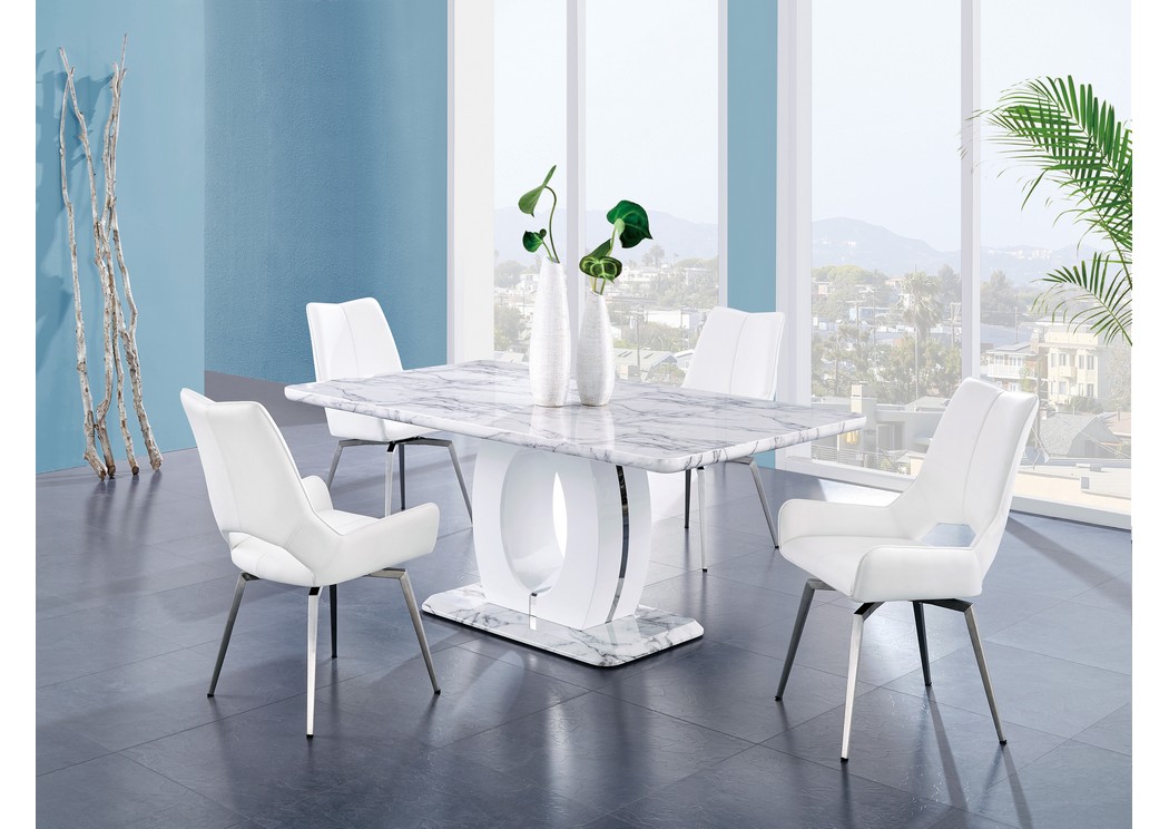 White Marble Dining Table W 4 Chair 1209 99 Dimension 20 00 D X37 H X22 71 X40 X71 - White Marble Dining Table And Chairs White Marble Dining Table W 4 Chair 1209 99 Dimension 20 00 D X37 H X22 71 X40 X71 - White Marble Dining Table And Chairs