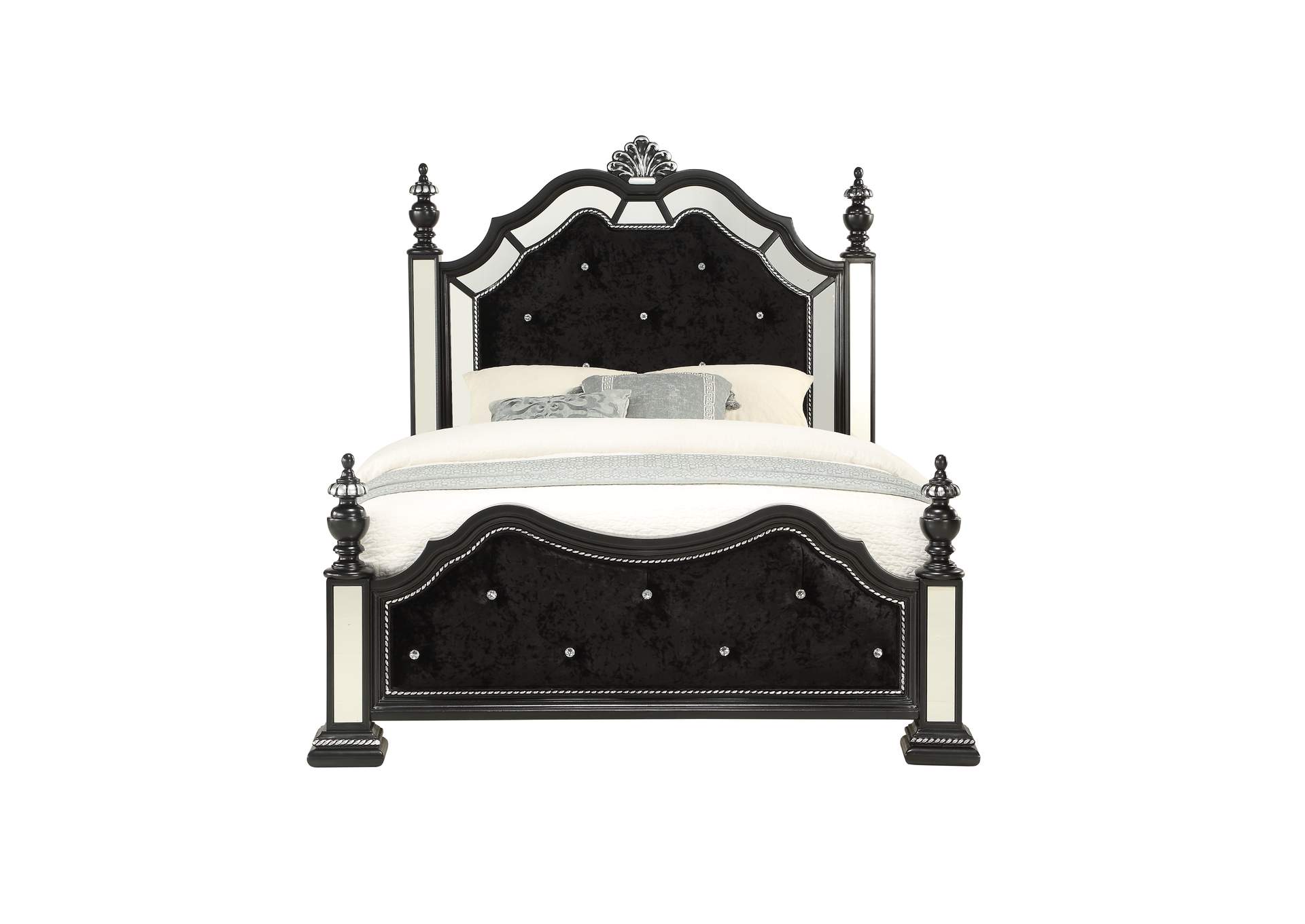 Black Diana Queen Bed,Global Furniture USA