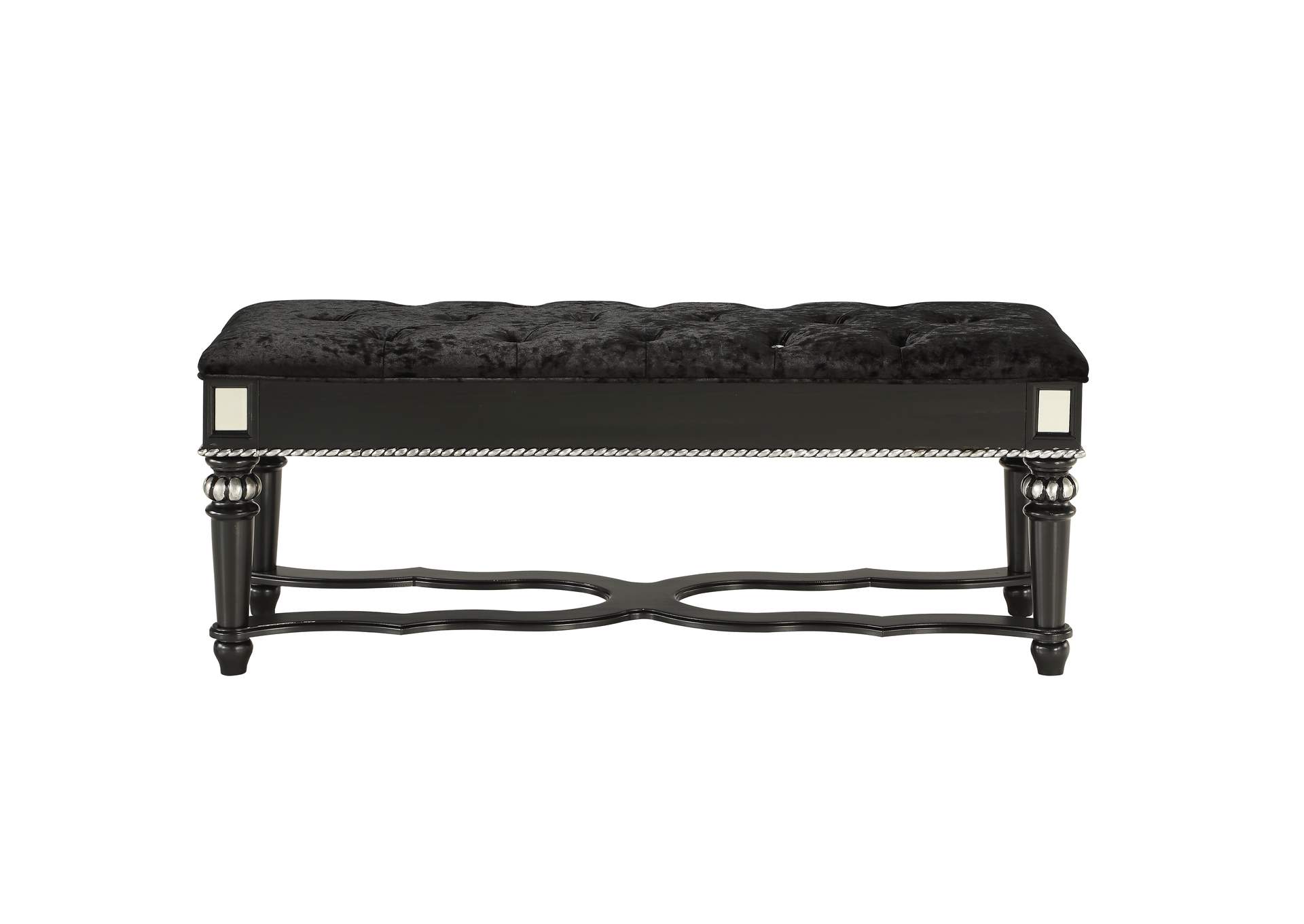 Black Diana Bench,Global Furniture USA