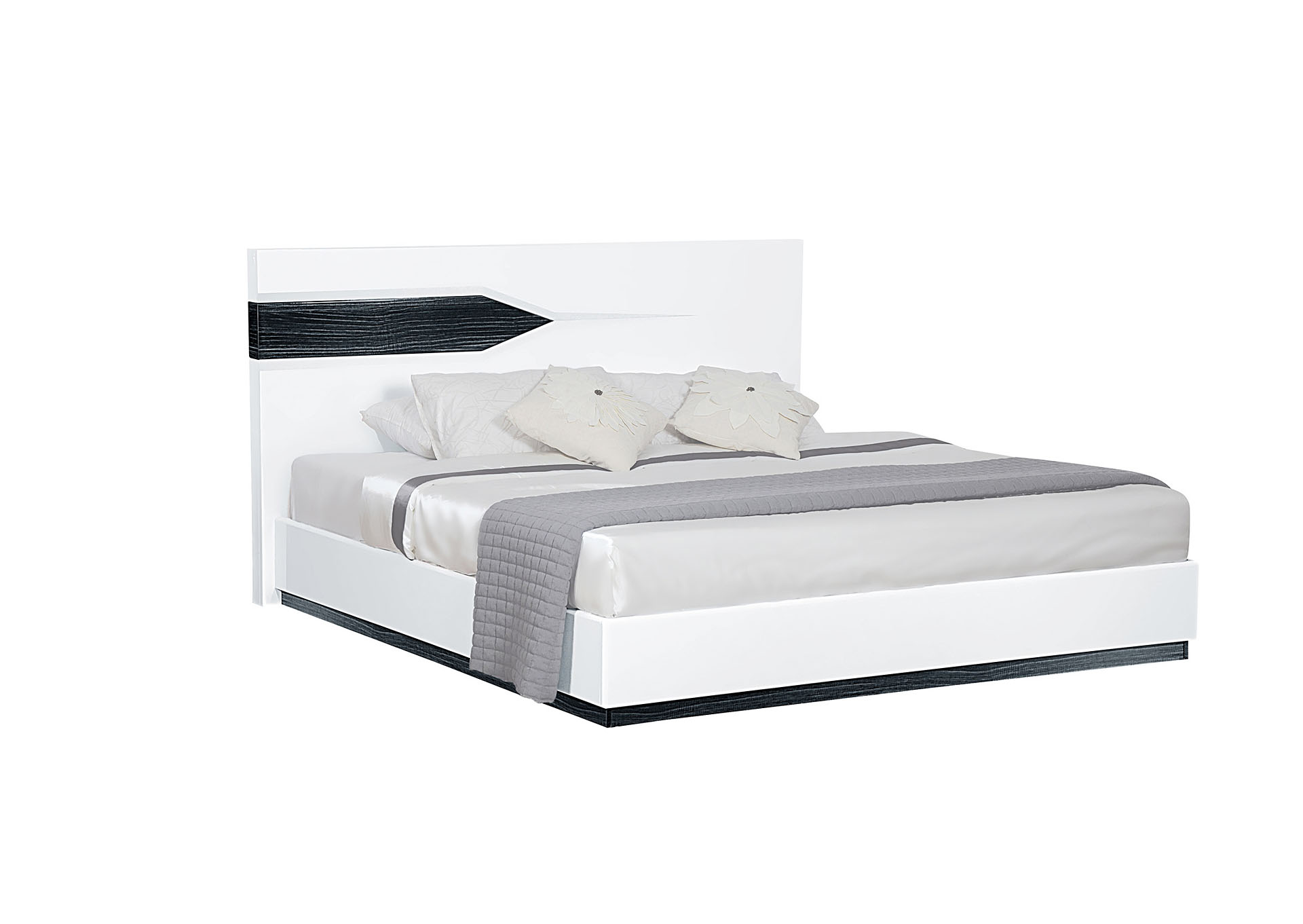 White & Grey Hudson King Bed,Global Furniture USA