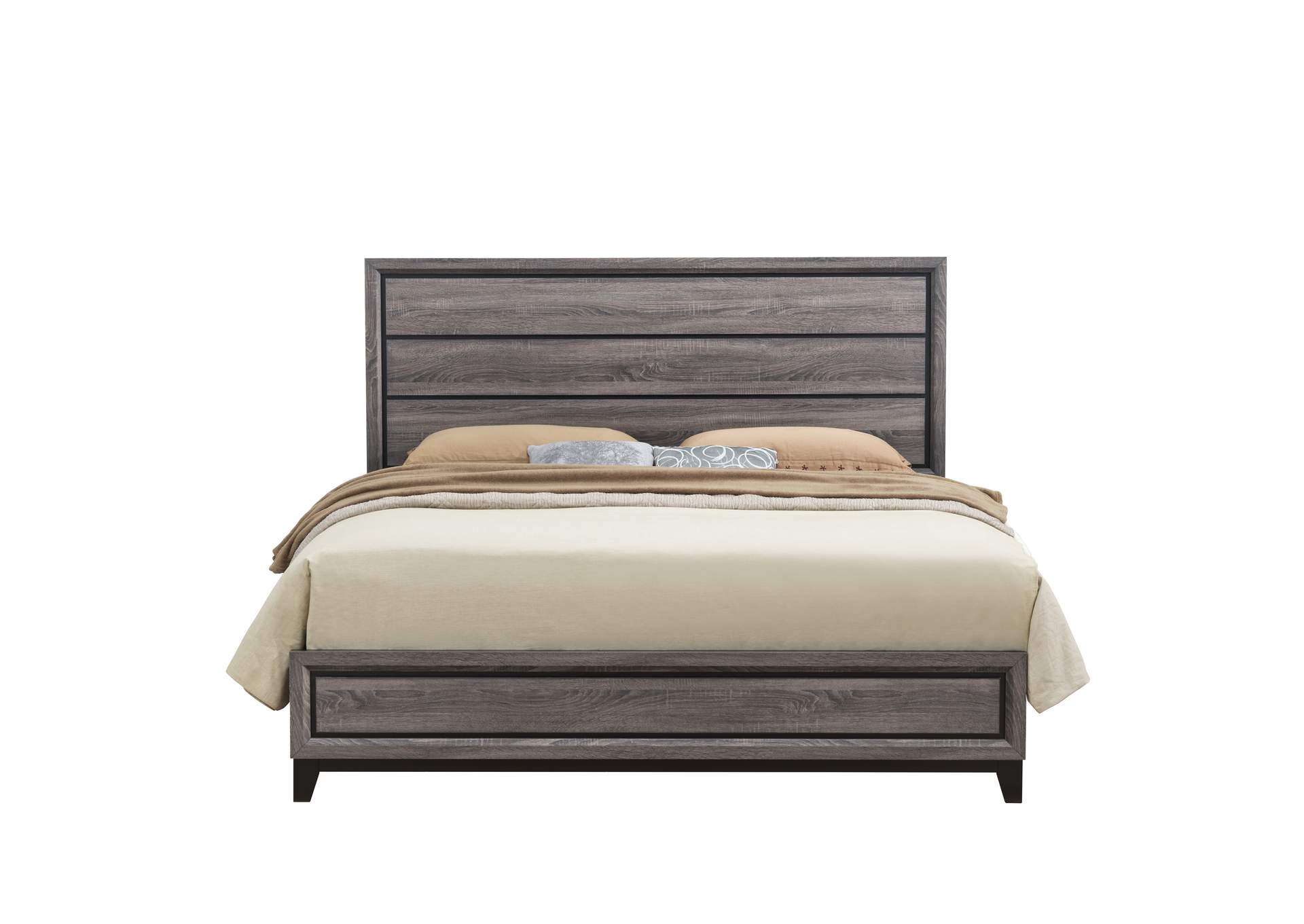 Grey Kate Foil Queen Bed,Global Furniture USA