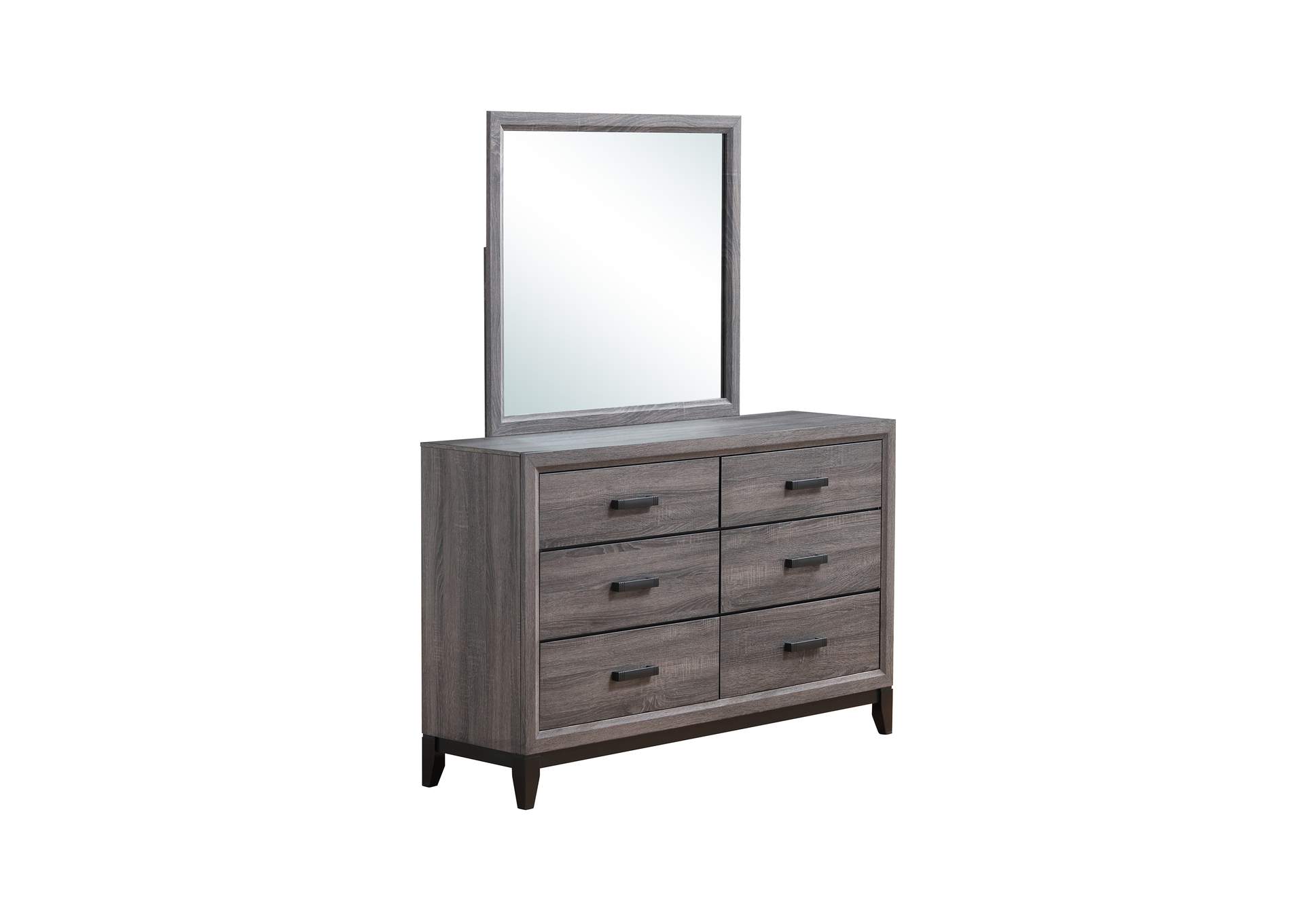 Kate Foil Grey Dresser and Mirror,Global Furniture USA