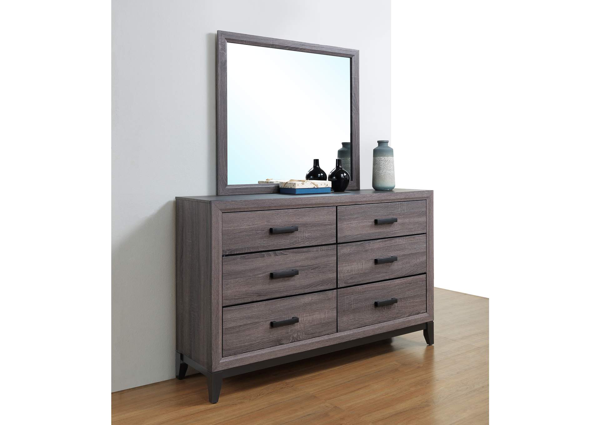 Kate Foil Grey Dresser and Mirror,Global Furniture USA