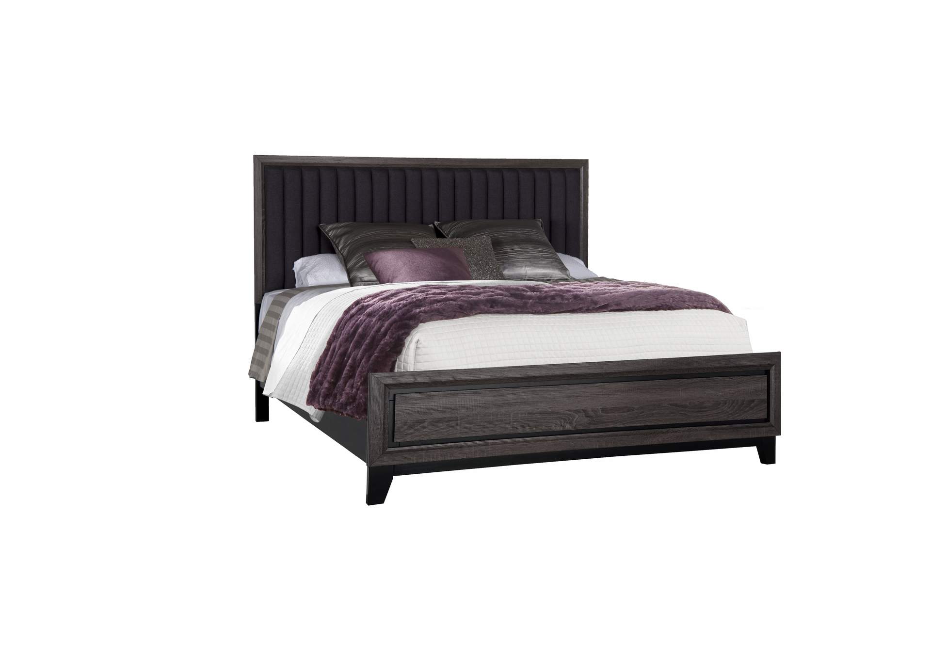 Marble/Grey Laura Foil King Bed,Global Furniture USA