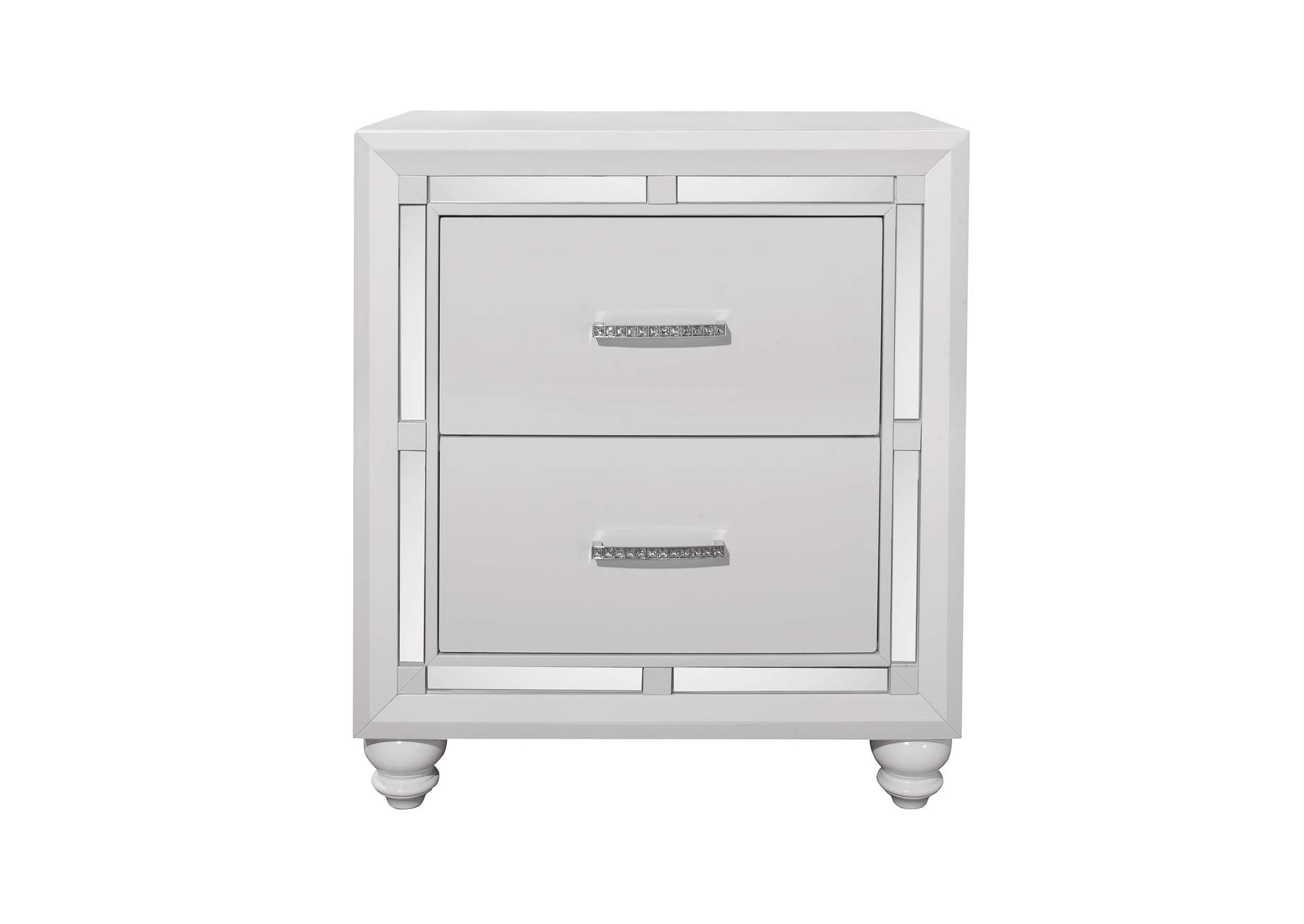 White Mackenzie Nightstand,Global Furniture USA