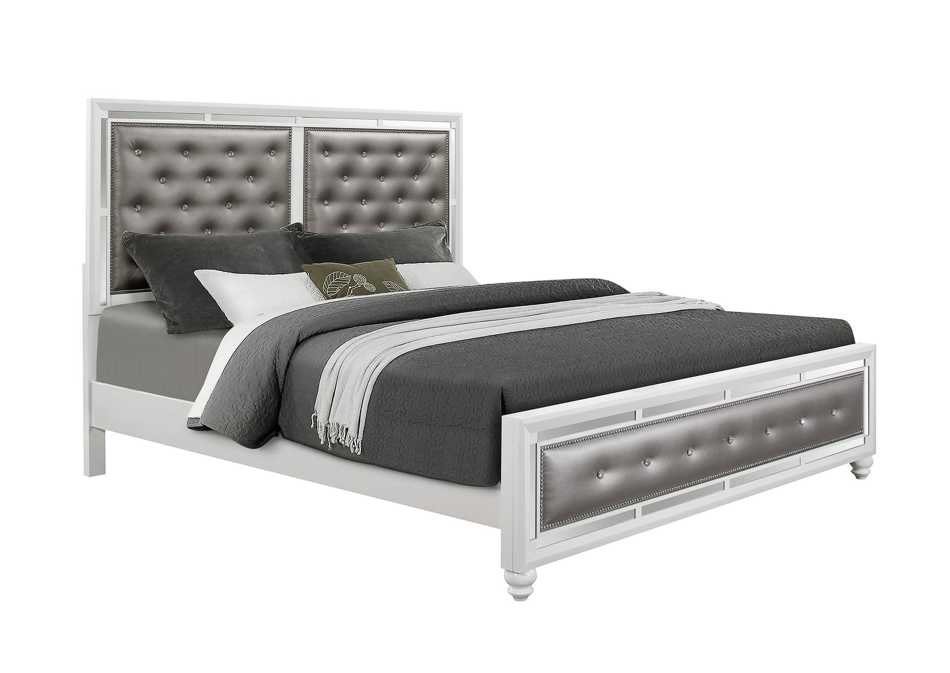 White Mackenzie Queen Bed,Global Furniture USA