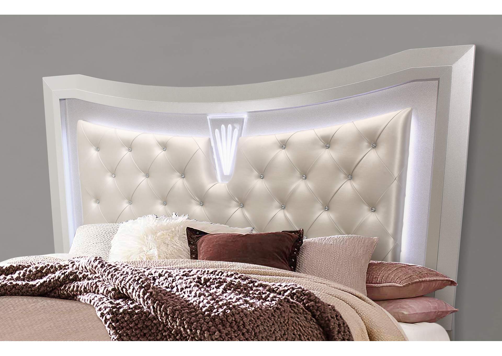 Champagne Paris King Bed,Global Furniture USA