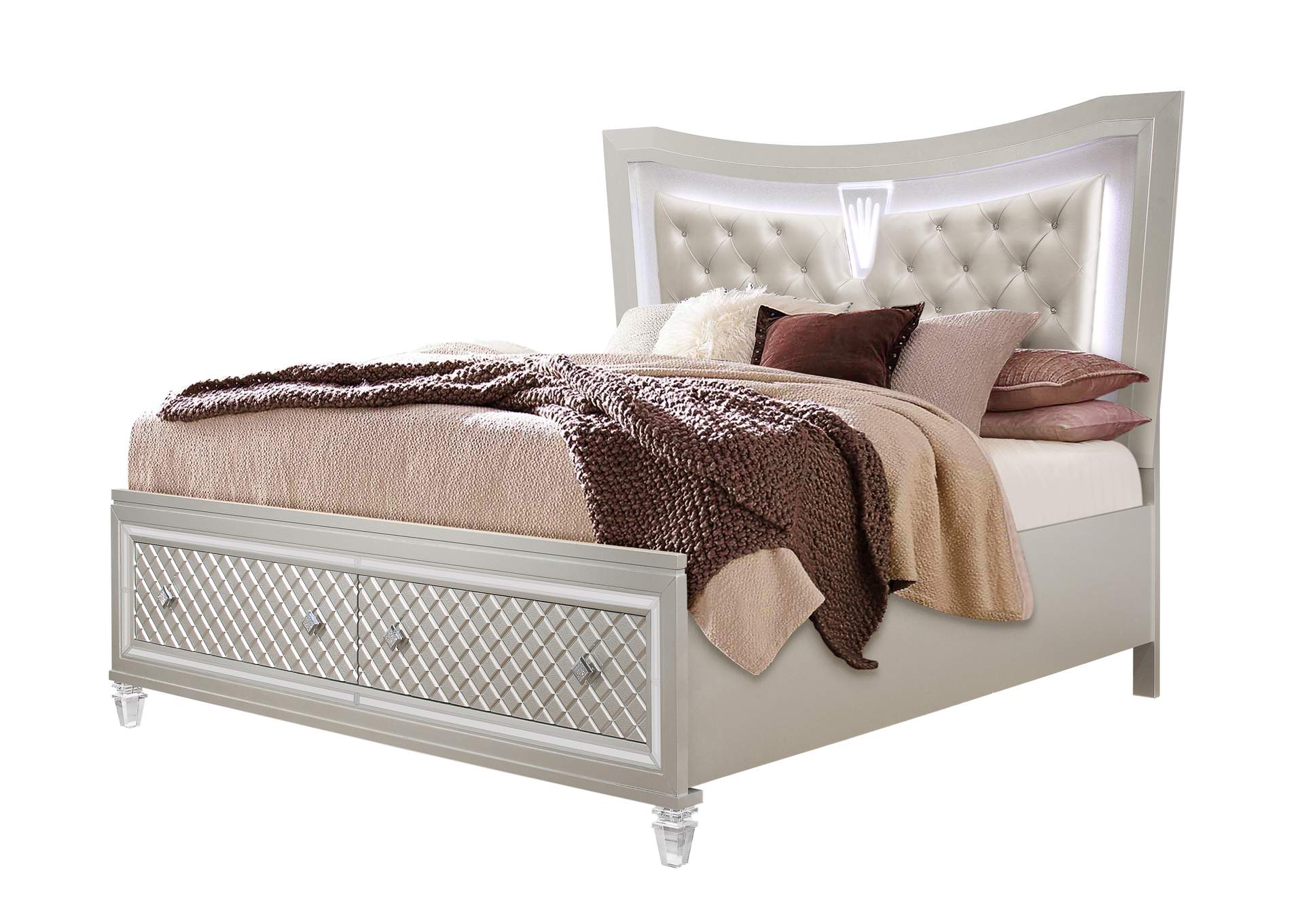 Champagne Paris Queen Bed,Global Furniture USA