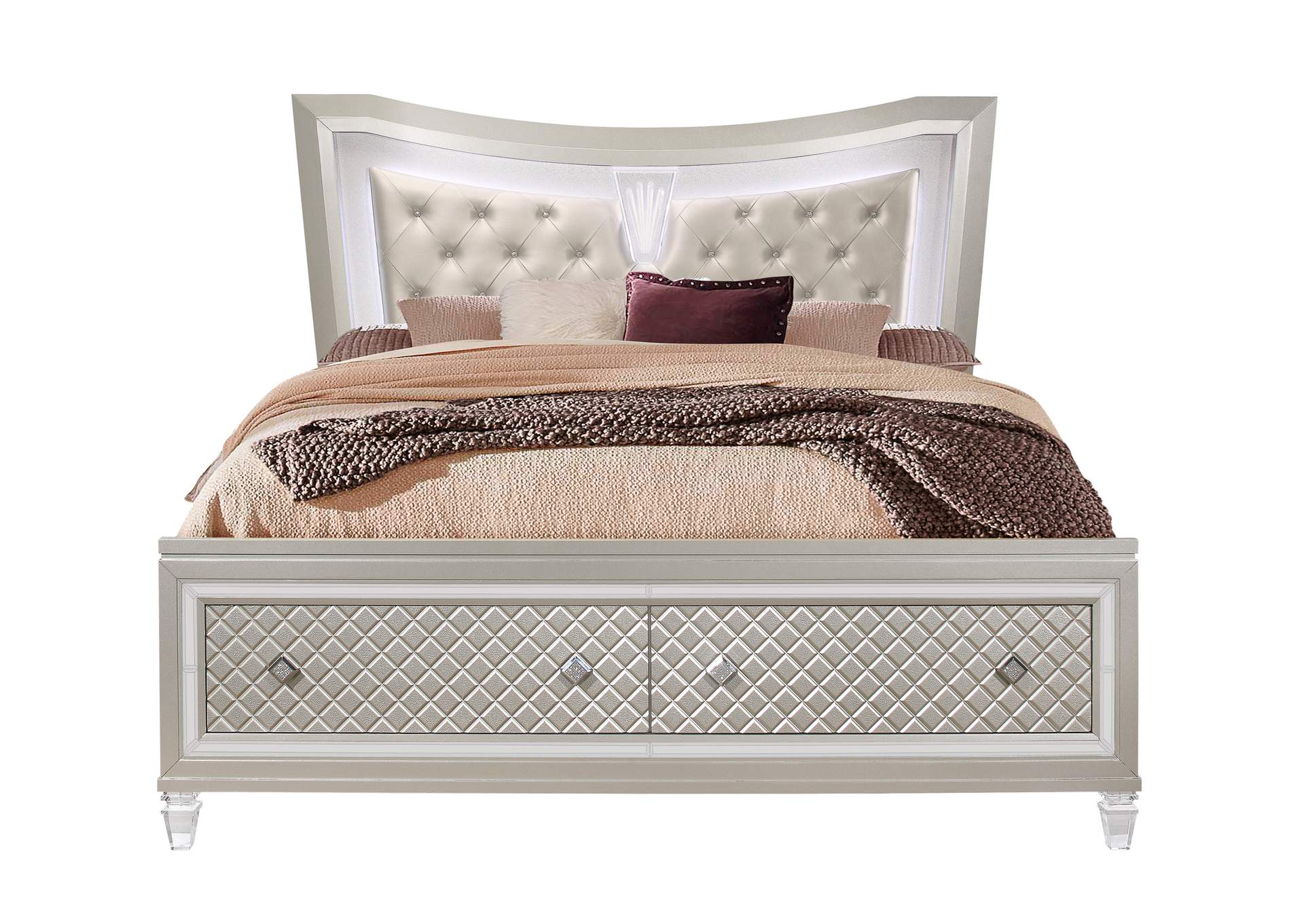 Champagne Paris Queen Bed,Global Furniture USA