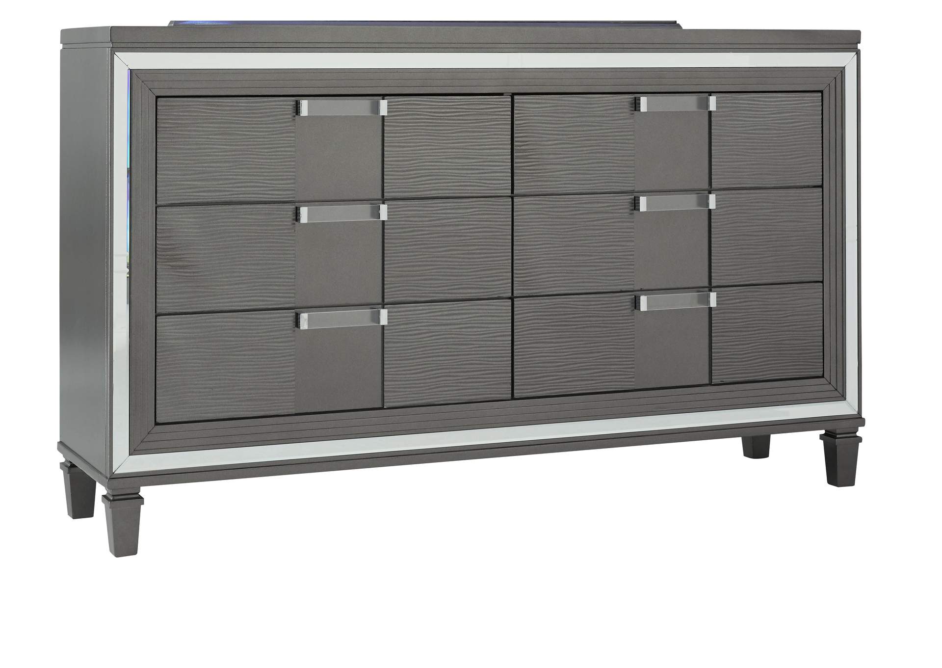 Metallic Grey Pisa Dresser,Global Furniture USA