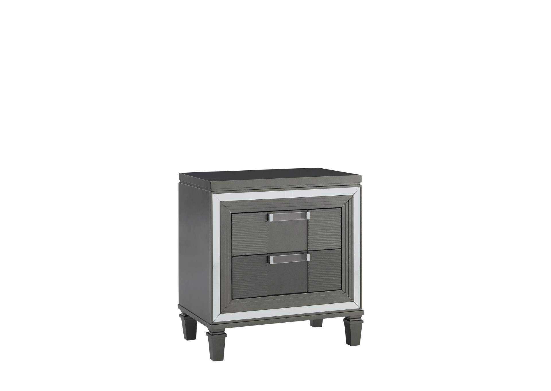 Metallic Grey Pisa Nightstand,Global Furniture USA