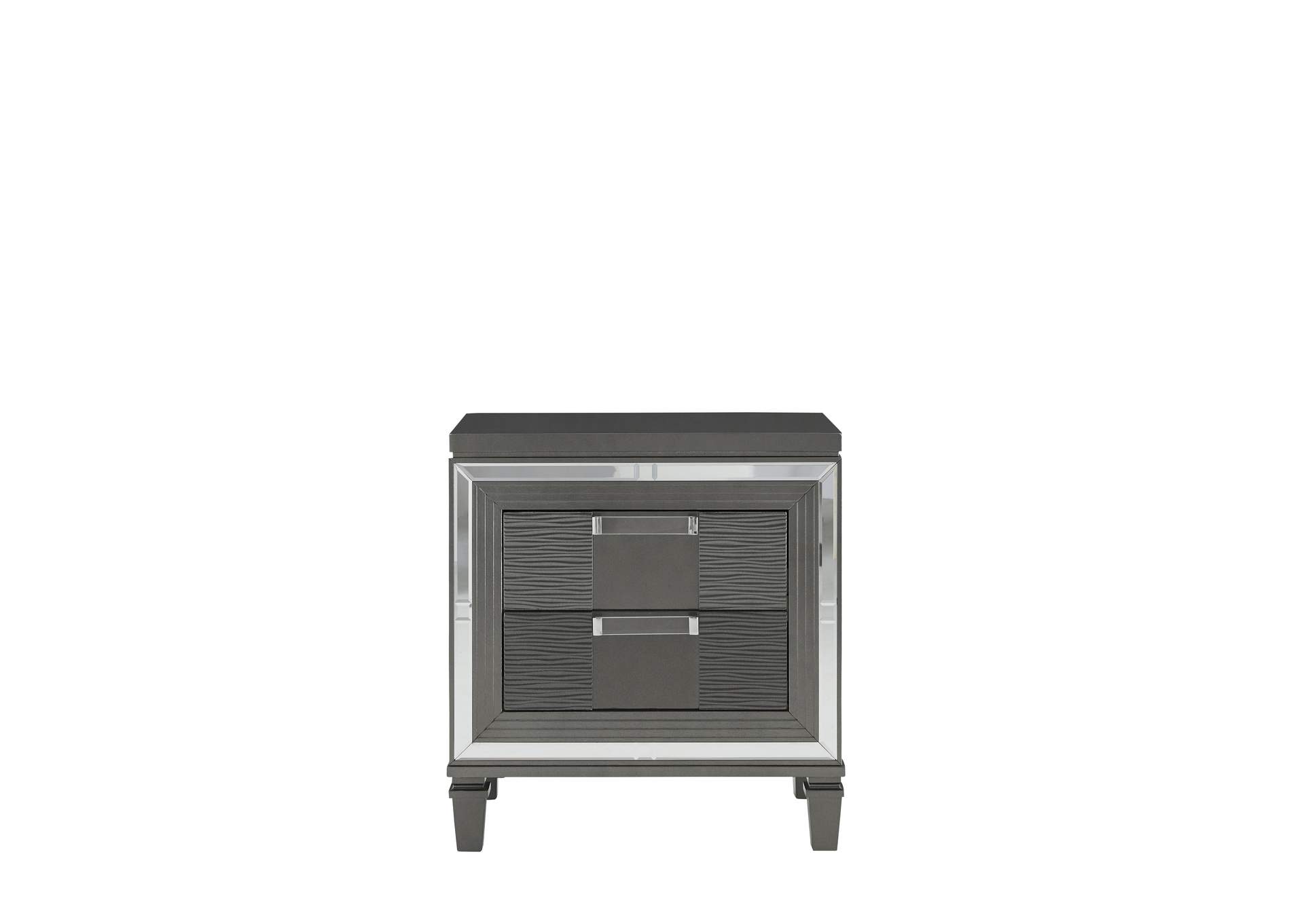 Metallic Grey Pisa Nightstand,Global Furniture USA