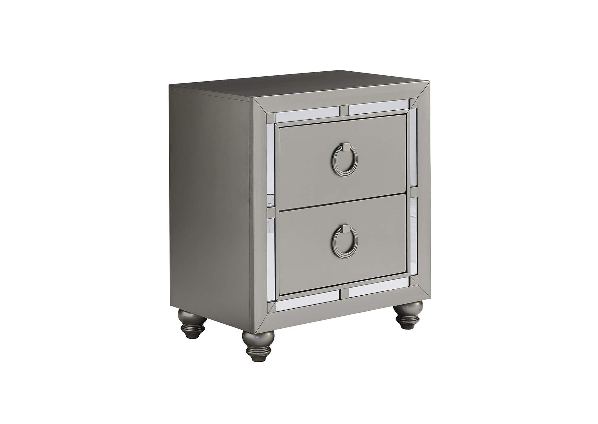 Silver Riley Nightstand,Global Furniture USA