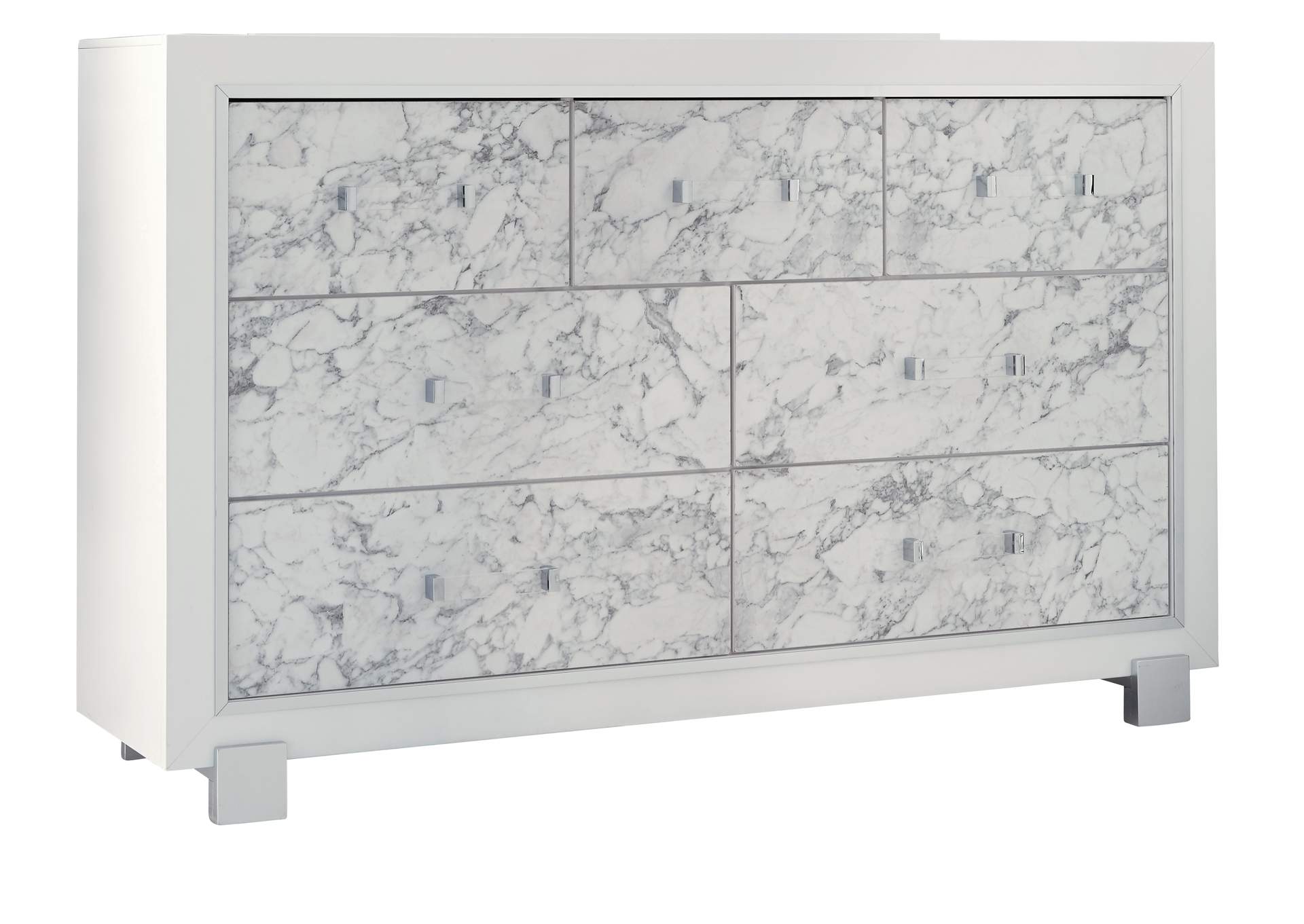 White Santorini Dresser,Global Furniture USA