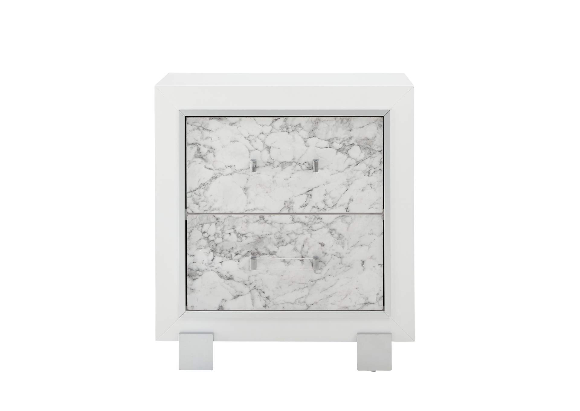 White Santorini Nightstand,Global Furniture USA
