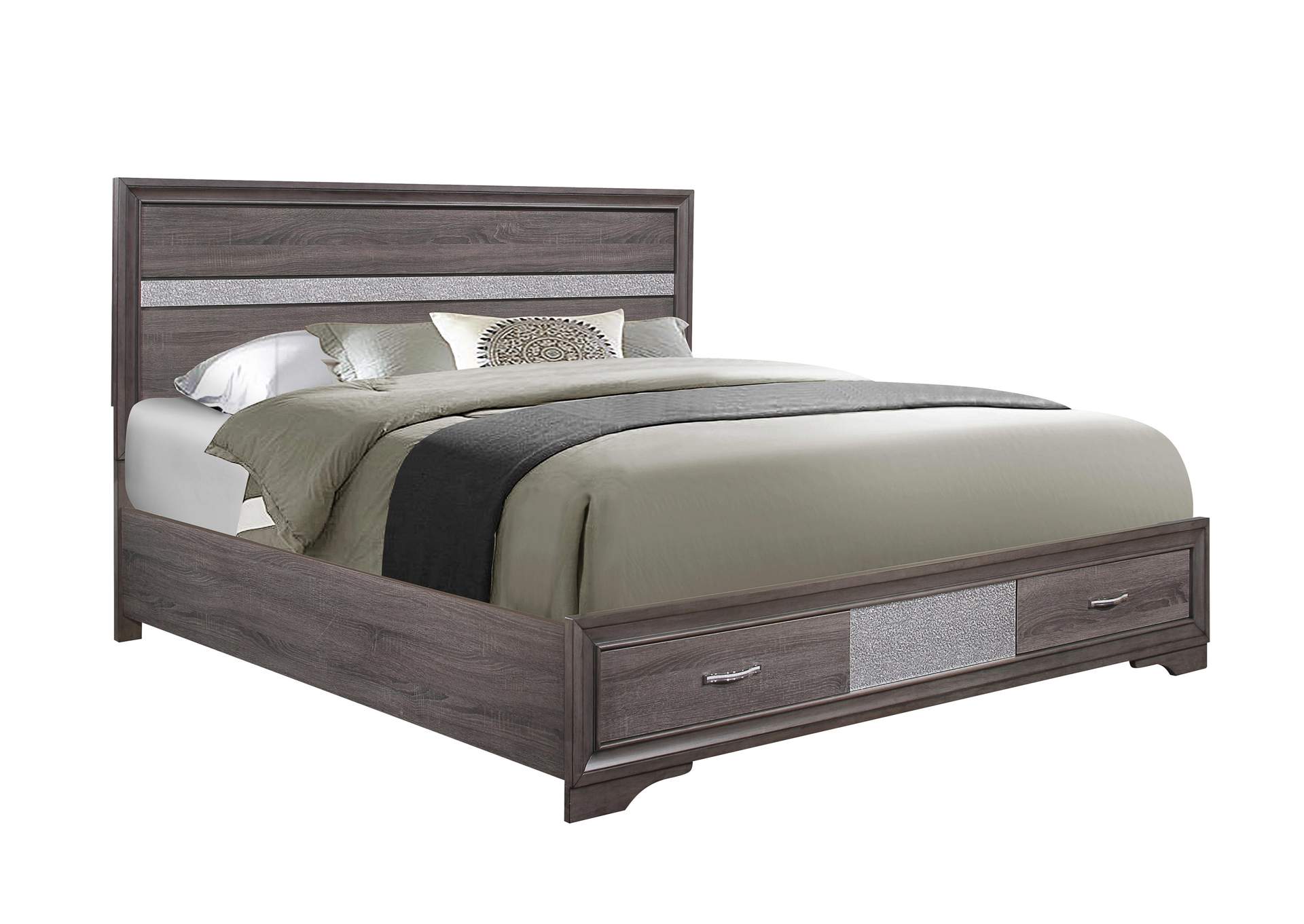 Grey Seville Queen Bed,Global Furniture USA