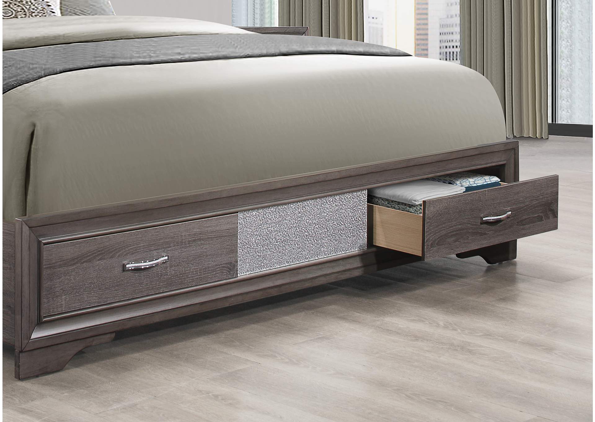 Grey Seville Full Bed,Global Furniture USA