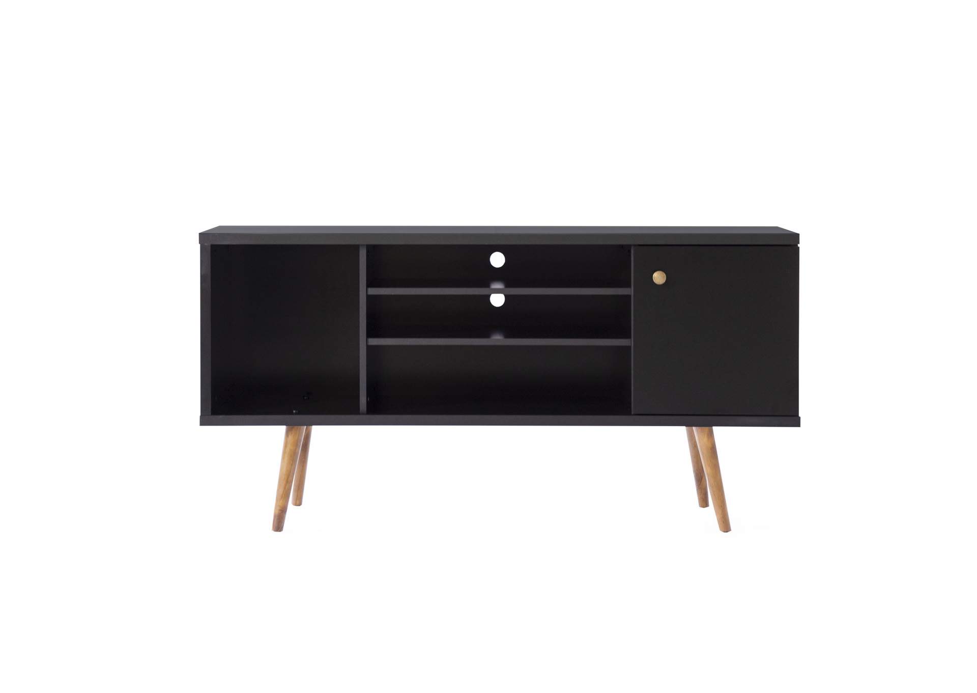 Black 53" Mid Century Modern Tv Stand,Global Furniture USA