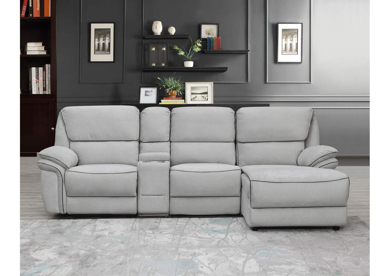 Grey Pandora Sectional,Global Furniture USA