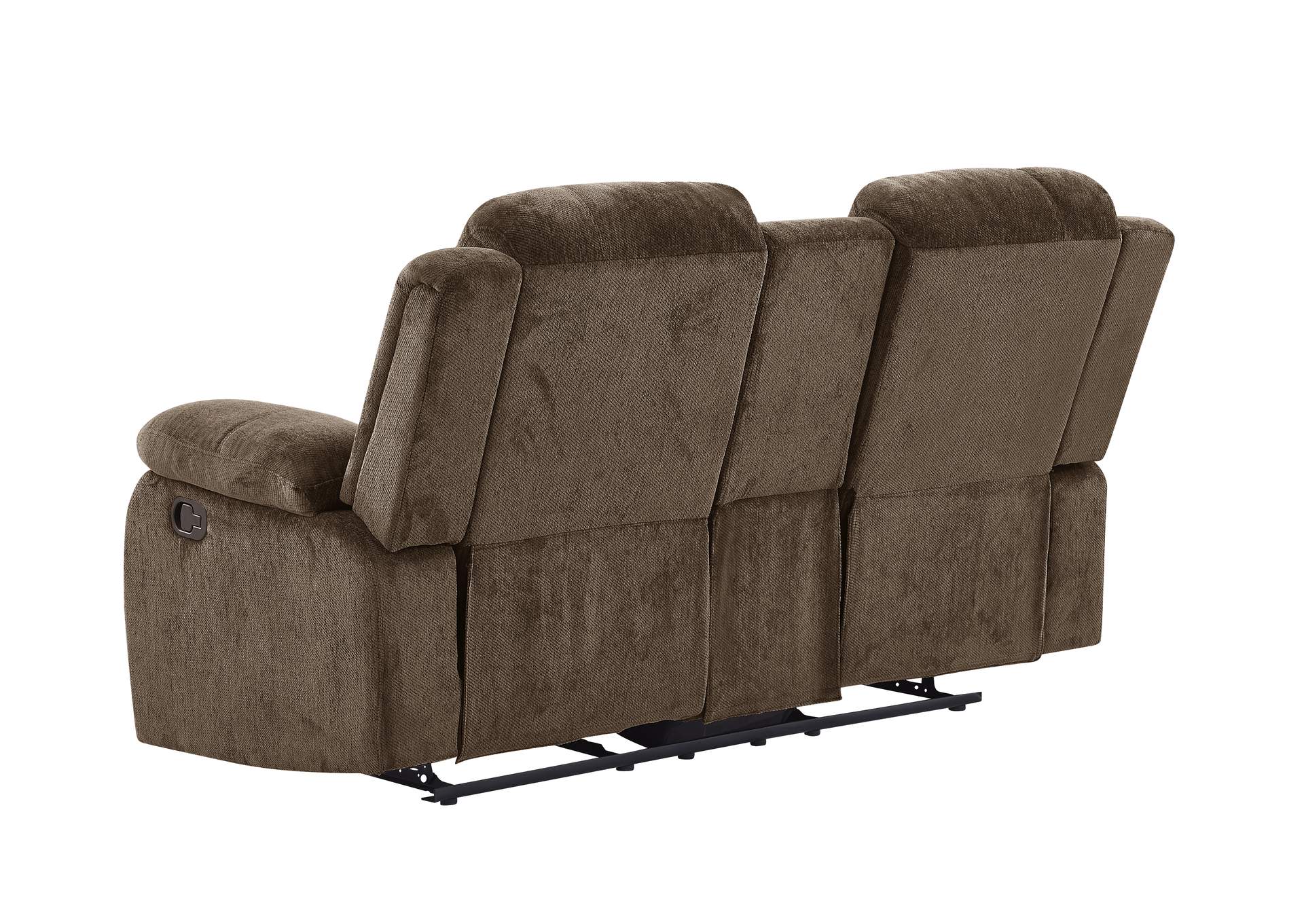 Brown Console Reclining Loveseat,Global Furniture USA