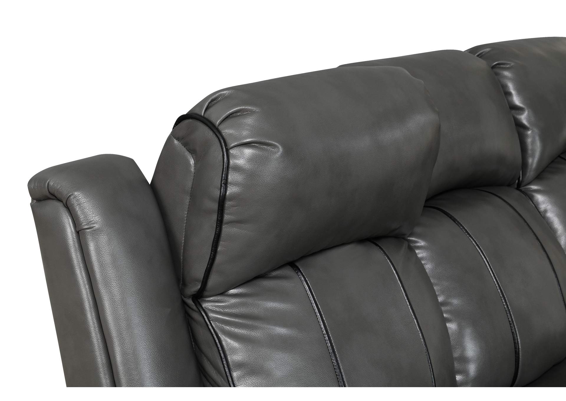 Grey/Black Power Reclining Sofa,Global Furniture USA