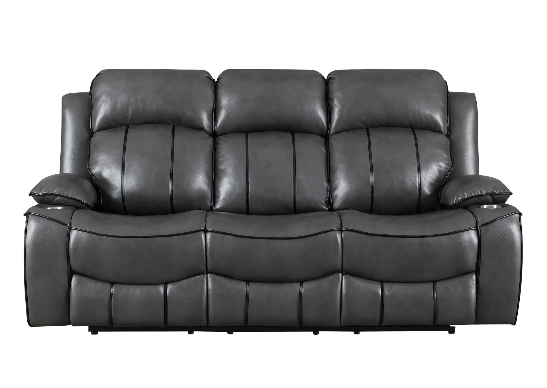 Grey/Black Power Reclining Sofa,Global Furniture USA