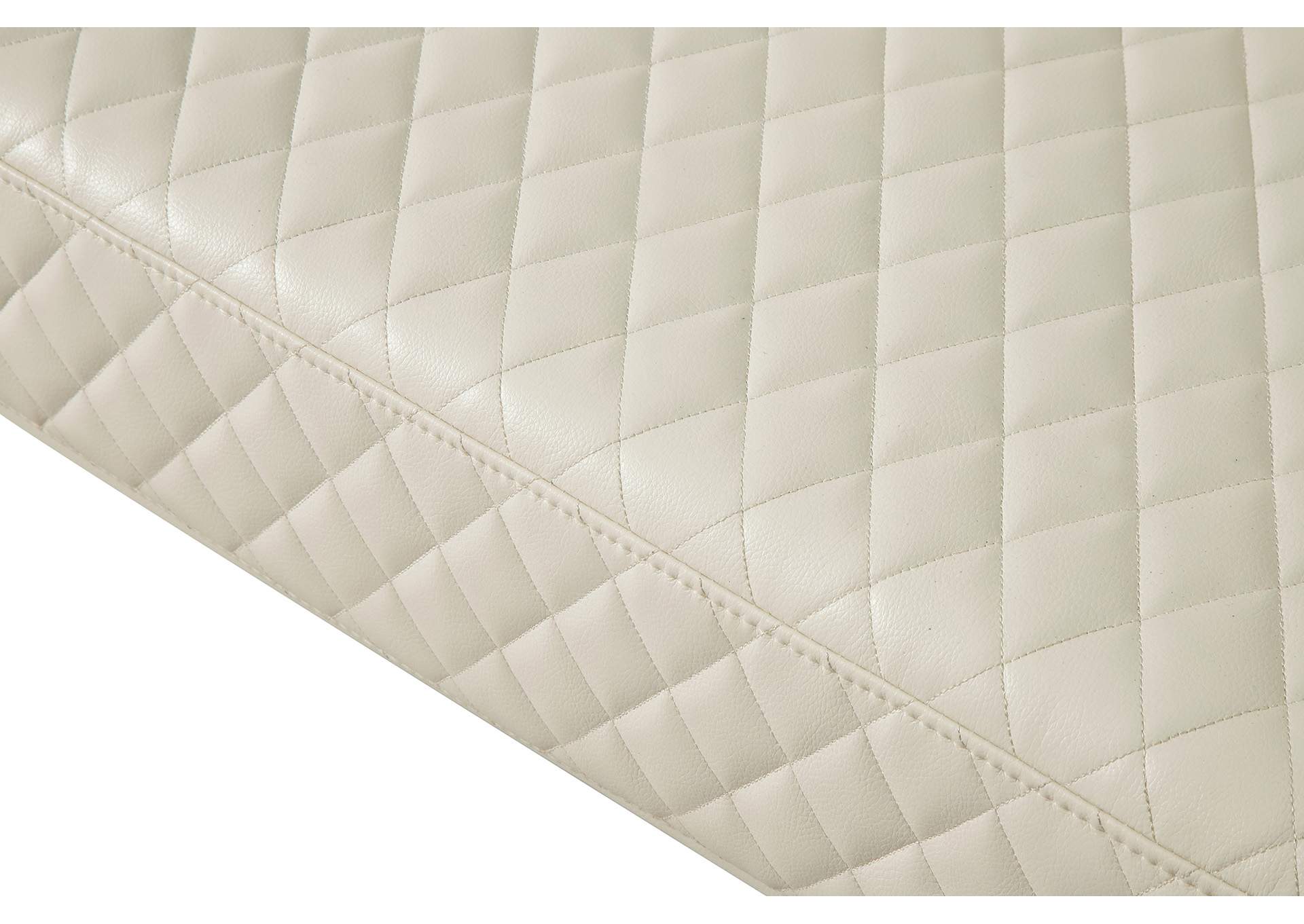 Quilted White Chair,Global Furniture USA