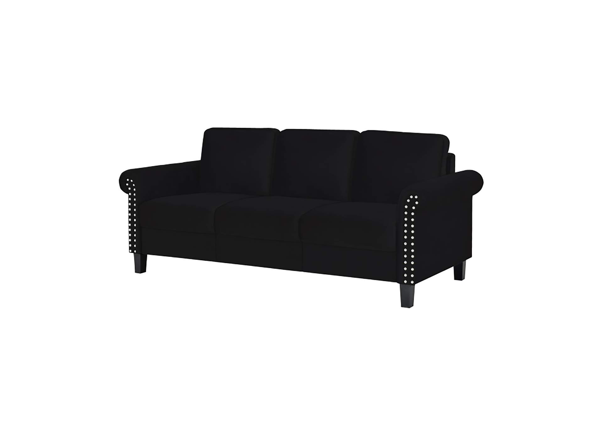 Black Velvet Sofa,Global Furniture USA
