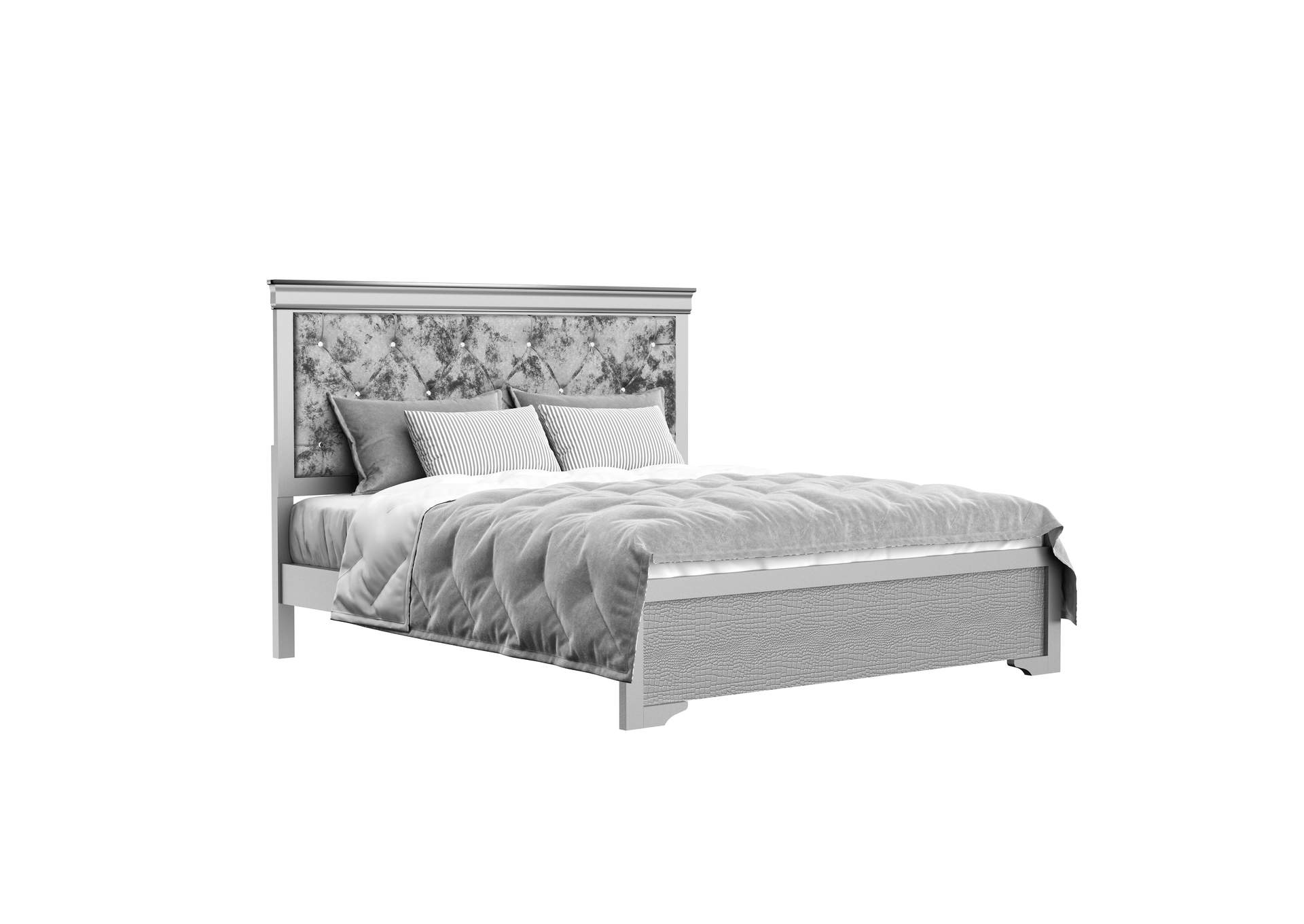 Silver Verona King Bed Best, Verona King Size Bed