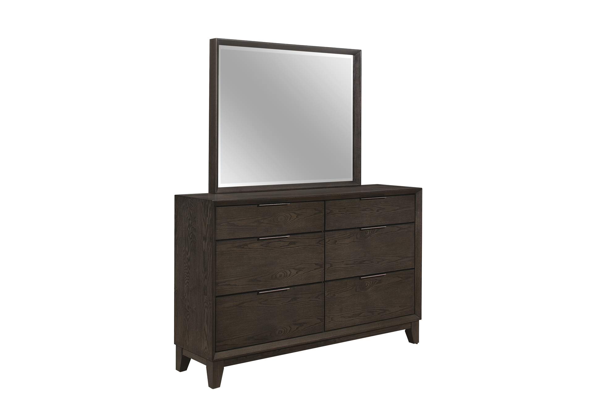 Dark Grey Willow Oak Mirror,Global Furniture USA