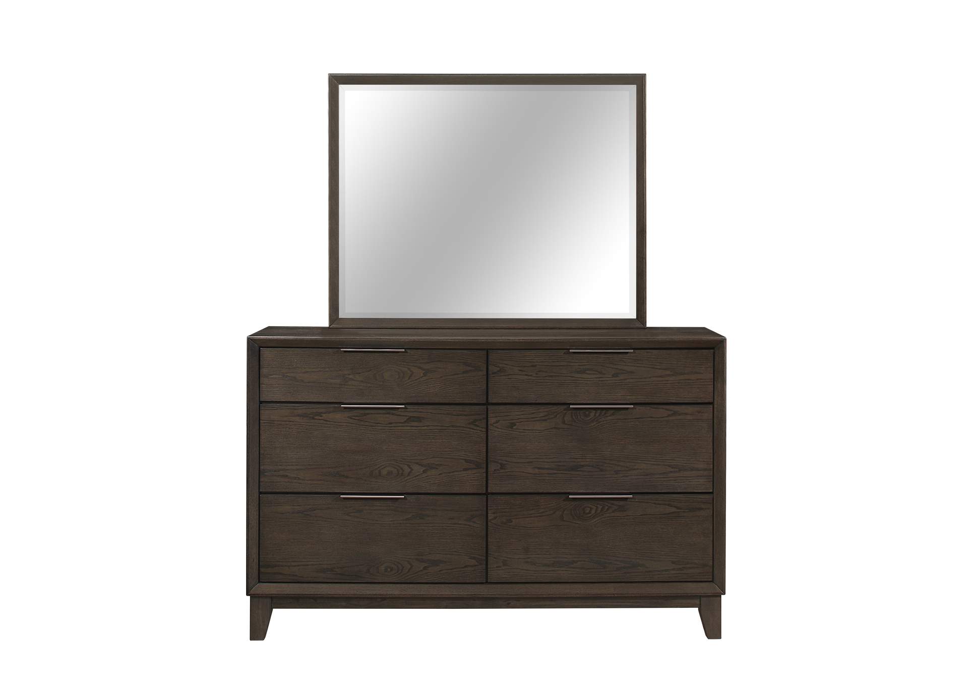 Dark Grey Willow Oak Mirror,Global Furniture USA