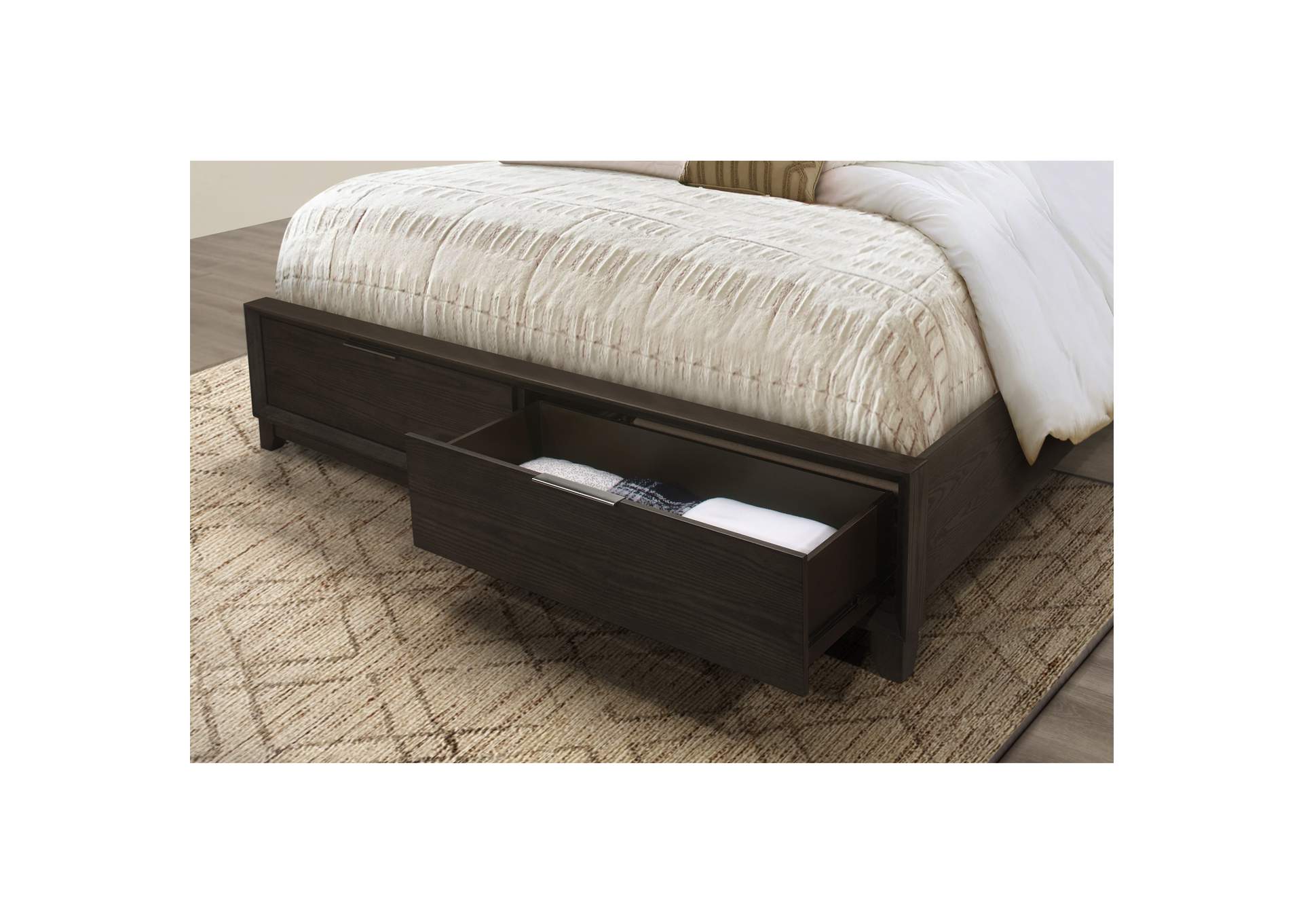 Willow Dark Grey Oak King Bed,Global Furniture USA