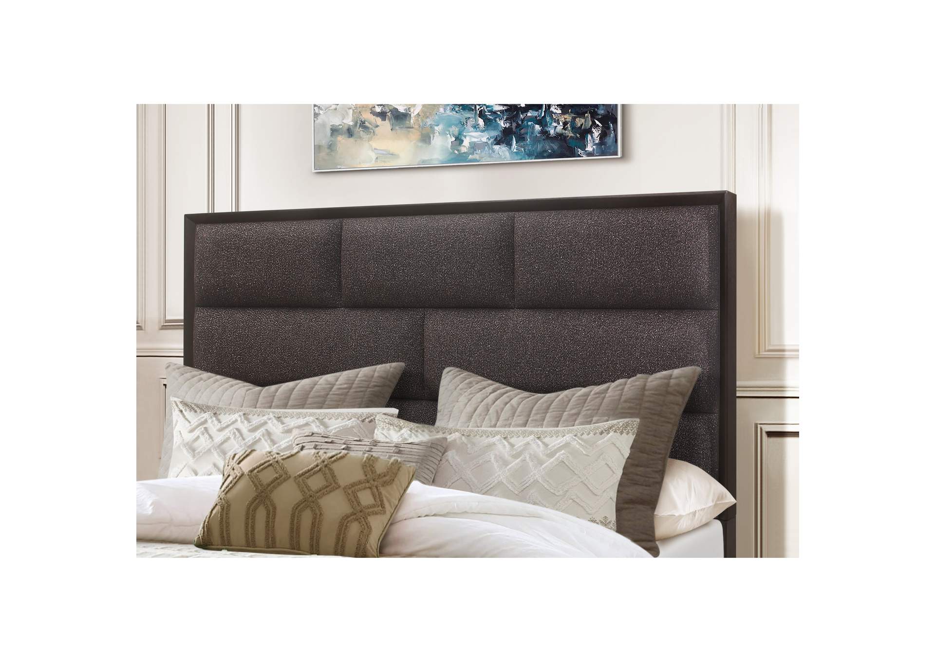 Willow Dark Grey Oak King Bed,Global Furniture USA